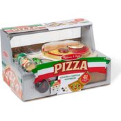 Melissa & Doug Pizza Spielzeugladen Kinder Holz Lebensmittelsets Küchenspielzeug für Mädchen & Jungen 3+ J. Holz Lebensmit