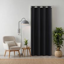 Bild für tinycurtains Türvorhang mit Stange weiß 70-120 cm Thermo Vorhang ohne Bohren