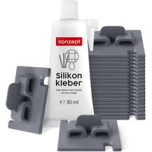 Bild für KONZEPT Klebehaken Klebehaken mit Montagekleber Befestigung für Katzennetz, Katzennetz, Volierennetz, (Set)