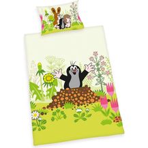 Bild für Herding Renforcé Der kleine Maulwurf Bettwäsche Bettbezug 100x135 cm Kopfkissenbezug 40x60 cm