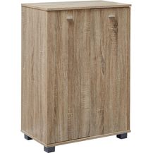 Bild für Design Schuhschrank Holz Sonoma 4 Fächer 2 Türen