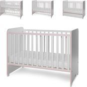 Lorelli Babybett Sweet Dream 124 x 68 x 95 cm Unterbettrahmen mit zwei Ebenen pink