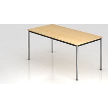 Bild für Besprechungstisch DR16 160x80cm 4-Fuß Buche Gestellfarbe: Chrom
