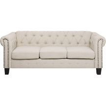 Bild für 3-Sitzer Sofa Polsterbezug beige gerade Beine CHESTERFIELD