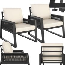 Bild für tectake Gartenlounge-Set Terrassenset Captive im Rope-Design mit Aluminiumgestell, (Set, 2-tlg)