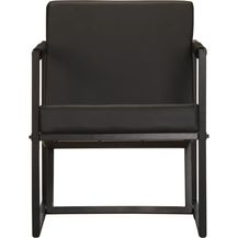 Bild für vidaXL Sessel Schwarz Echtleder [247801]