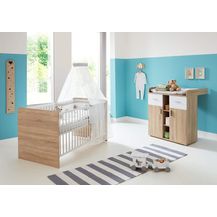 Bild für moebel-dich-auf Babyzimmer Komplettset/Kinderzimmer komplett Set Elisa Verschiedene Varianten in Eiche Sonoma/Weiß (Elisa 5)