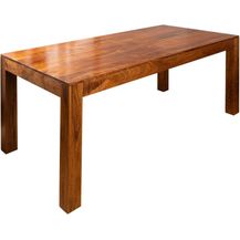 Bild für Massivmoebel24 Esstisch OXFORD (Massiver Esstisch mit Schublade für 6 Personen im Landhausstil, in braun lackiert 160x90x76 Akazie)