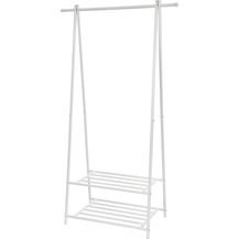 Bild für Songmics Kleiderständer 2 Ablagen Metallgestell platzsparend weiß HSR05W