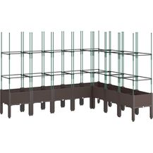 Bild für vidaXL Pflanzkübel mit Rankgitter Braun 200x160x142,5 cm PP 367975