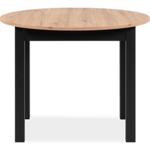 Bild für Esstisch >Coburg< in Artisan Oak / schwarz