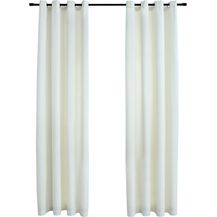 Bild für vidaXL Verdunkelungsvorhänge mit Ösen 2 Stk. Samt Creme 140x245 cm 134514