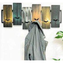 Bild für DanDiBo Garderobe Wand Schwarz Metall 96629 Wandgarderobe mit 12 Haken Modern Hakenleiste Garderobenhaken Garderobenleiste