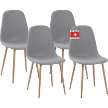 Bild für Esszimmerstühle 4er Set FANO Grau- Komfortabler Polsterstuhl für Modernes und Stilvolles Design am Esstisch