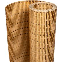 Bild für vidaXL Balkon-Sichtschutz Hellbraun 400x90 cm Poly Rattan 156269