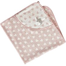 Bild für Sterntaler Kapuzen Badetuch 100x100 cm Esel Emmi Girl Herzen flora rose