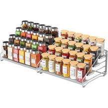 Bild für Gewürzregal 4 Etagen Stehend ohne Bohren Silber Grau Metall 34cm