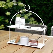 Bild für Grafelstein Etagere Gewürzetagere WHITE weiß aus Metall Etagere rechteckig extra schmal fü