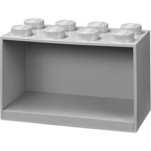 Bild für LEGO Wandregal 8 Noppen – grau