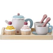 Bloomingville Spielset, naturfarben blau gelb rot, Sperrholz, 8er Set