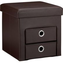 Bild für Sitzhocker aus Kunstleder mit 2 Fächern