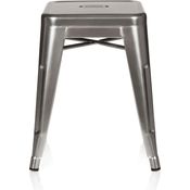 hjh OFFICE Arbeitsstuhl Arbeitshocker VANTAGGIO Metall Platin