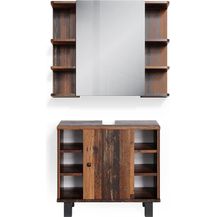 Bild für Badmöbel-Set Fynn Eiche rustikal 2 Teile Vicco