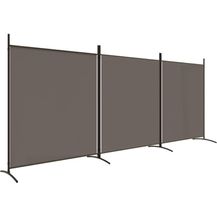 Bild für vidaXL 3-tlg. Paravent Anthrazit 525x180 cm Stoff 350280