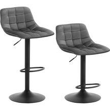 Bild für WOLTU BH273dgr-2 2er-Set Barhocker Küchenstuhl Barstuhl mit Rückenlehne und Einstellgriff