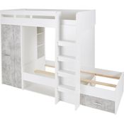 Bega 'Maxi' Funktionsbett weiß/grau