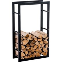Bild für CLP Kaminholzständer Keri V3 schwarz,25x80x100 cm