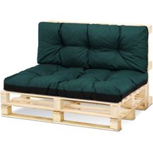 Bild für Amazinggirl Palettenkissen Palettenkissen Set 40x120 + 80x120 cm Grün
