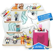Bild für stadtecken Holzregal für Musikbox I passend für die Toniebox und ca. 35 Tonies I Perfekte Aufbewahrung im Kinderzimmer I zum Aufstellen oder Aufhängen (Einhorn)