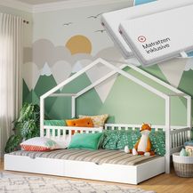 Bild für Bellabino 'Vils' Hausbett 90x200 cm mit Gästebett 90x190 cm und 2 Matratzen