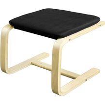 Bild für Fußhocker zum Abstützen für Relaxsessel Birkenholz Schwarz FST38-SCH