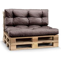 Bild für Gutekissen® Palettenkissen Wetterfest, Gartensofakissen, viele Farben und Größen PPI (Sitzkissen 120x60, Braun-wasserfestes)