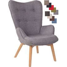 Bild für CLP Lounger Durham Stoff mit Buchenholz Gestell,grau