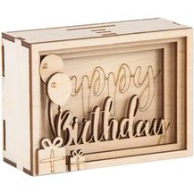 Bild für Holz 3D GeschenkboxBirthday,FSCMixCred