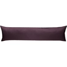 Bild für Mako Satin Seitenschläferkissen Bezug uni / einfarbig brombeer 40x200 cm