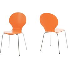 Bild für Stapelstuhl >Marcus< in Orange aus MDF