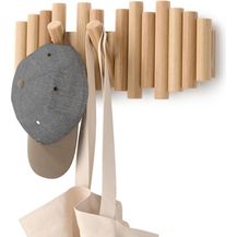 Bild für Umbra Picket mit 5 Garderobenhaken natural 1011471-390 Garderobenleiste Wandhaken Kleiderhaken