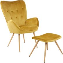 Bild für Albatros Ohrensessel mit Hocker YORK