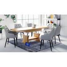 Bild für designimpex Couchtisch DA-777 höhenverstellbar ausziehbar 120/200 cm Esstisch Wohnzimmer