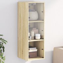 Bild für vidaXL Wandschrank mit Glastüren Sonoma-Eiche 35x37x100 cm 836485