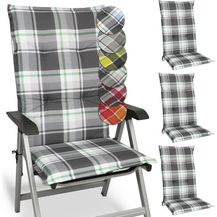 Bild für Beautissu 4er Set Hochlehner Auflage Sunny 100 x 50 x 6 cm Mintgrün