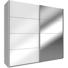 Bild für Kleiderschrank Easy Plus 225x65x210cm Schwebetürenschrank weiß / weißglas Spiegel