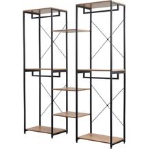 Bild für Kleiderständer 2+3+2 Ablagen mit Schuhregal aus Holz