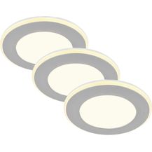 Bild für Briloner LED-Einbauleuchten 3er Set 4,9W 425lm chrom-matt Nachtlicht