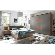 Bild für Bett >Constantin< in Wildeiche / Basaltgrau
