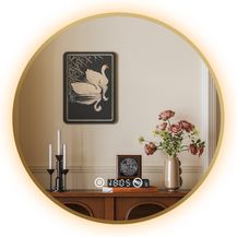 Bild für EMKE LED Badspiegel §æ60cm Geb¨¹rstetem Goldrahmen